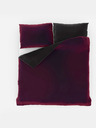 Kvalitex Satin-Französische Bettwäsche LUXURY COLLECTION 1+2, 240x200, 70x90cm bordeaux / schwarz Kvalitex