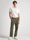 Pepe Jeans Weißes Herren-Kurzarm-Leinenhemd Pepe Jeans