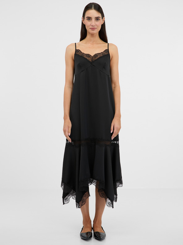 Orsay Schwarzes Damen Midikleid ORSAY