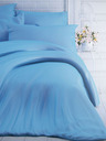 Kvalitex Unifarbene Baumwollbettwäsche für Kinderbetten 140x200, 70x90cm blau