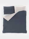 Kvalitex LUXURY COLLECTION Satin-Bettwäsche 140x200, 70x90cm dunkelgrau / weiß