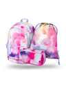 BAAGL  Pinkes Schulset - Rucksack, Mäppchen, Tasche Baagl Core Painting