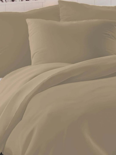 Kvalitex Französische Satin-Bettwäsche LUXURY COLLECTION 1+2, 220x200, 70x90cm beige