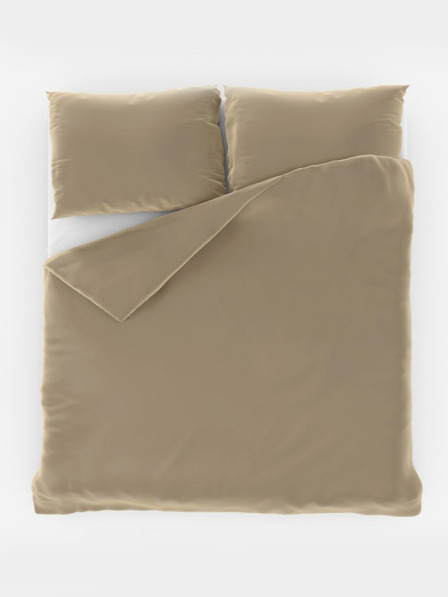 Kvalitex Französische Satin-Bettwäsche LUXURY COLLECTION 1+2, 220x200, 70x90cm beige