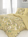 Kvalitex Satinierte französische Bettwäsche LUXURY COLLECTION 1+2, 220x200, 70x90cm SPRING gold