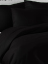 Kvalitex LUXURY COLLECTION Französische Satin-Bettwäsche 1+2, 240x200, 70x90cm schwarz
