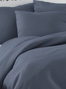 Kvalitex Französische Satin-Bettwäsche LUXURY COLLECTION 1+2, 220x200, 70x90cm dunkelgrau