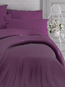 Kvalitex Satin-Bettwäsche mit Streifen 140x200, 70x90cm PURPLE