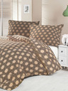 Kvalitex Satin Französische Bettwäsche Luxury Collection 1+2, 200x200, 70x90cm Carero Beige Kvalitex