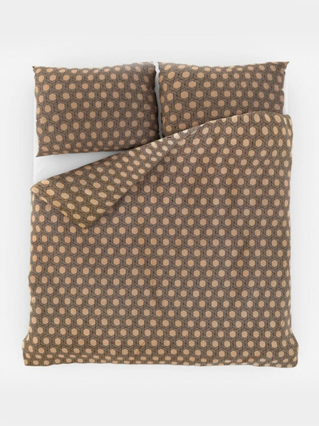 Kvalitex Satin Französisch Bettwäsche Luxury Collection 1+2, 220x200, 70x90cm Carero beige Kvalitex