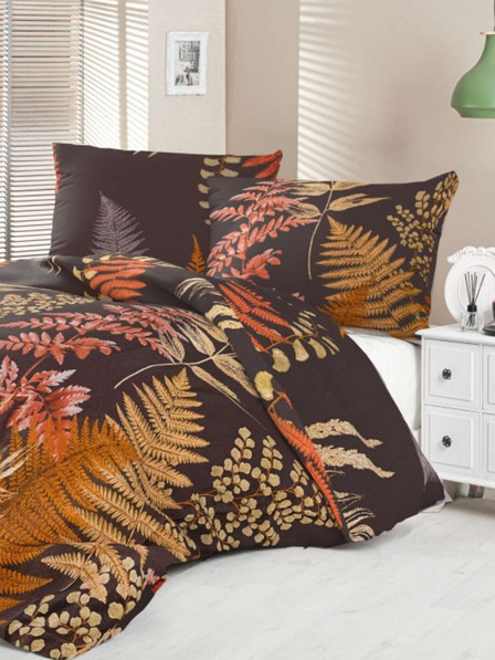 Kvalitex Satin French Bedding Luxury Collection 1+2, 240x200, 70x90cm Fern Brown Kvalitex