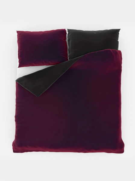 Kvalitex Satin French Bedding LUXURY COLLECTION 1+2, 220x200, 70x90cm wine / black Kvalitex