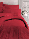 Kvalitex Satinbettwäsche mit Streifen 140x220, 70x90cm RED