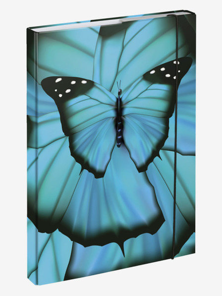 BAAGL  Blaue Schulhefthülle A4 Schmetterling Baagl