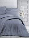 Kvalitex Satin bedding set with stripe 140x200, 70x90cm dark grey Kvalitex