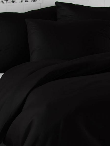 Kvalitex LUXURY COLLECTION Satin-Bettwäsche 140x200, 70x90cm schwarz
