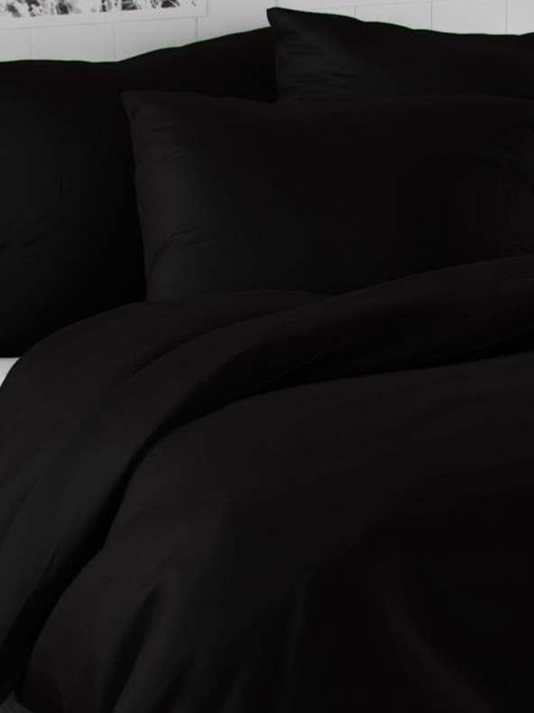 Kvalitex LUXURY COLLECTION Satin-Bettwäsche 140x200, 70x90cm schwarz