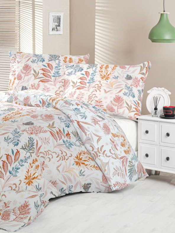 Kvalitex Satin French Bedding Luxury Collection 1+2, 200x200, 70x90cm Coral garden Kvalitex