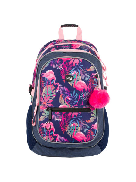 BAAGL  Blauer Schulrucksack Kern Flamingo Baagl