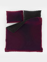 Kvalitex Verlängerte Satin-Französische Bettwäsche LUXURY COLLECTION 1+2, 240x220, 70x90cm bordeaux / schwarz Kvalitex