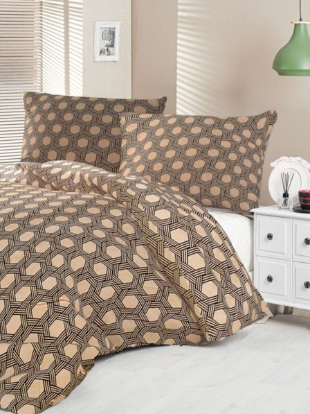 Kvalitex Satin-Bettwäsche Luxury Collection 140x200, 70x90cm Carero beige Kvalitex