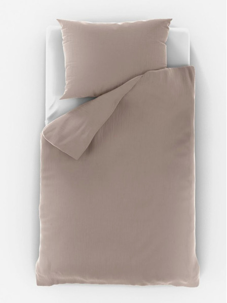 Kvalitex Musselin-Bettwäsche 140x200, 70x90cm beige Kvalitex