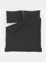 Kvalitex French Solid Cotton Bedding 240x200, 70x90cm dark gray