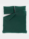 Kvalitex Satinbettwäsche mit Streifen 140x220, 70x90cm DARK GREEN