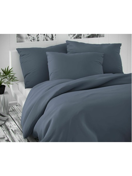 Kvalitex Satin bedding set Luxury Collection 140x200, 70x90cm dark grey Kvalitex