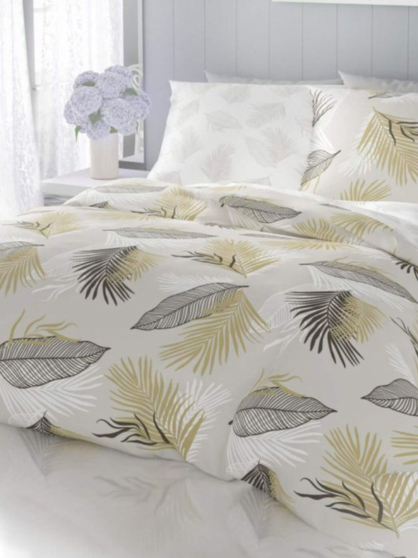 Kvalitex Französische Baumwollbettwäsche DELUX 240x220, 70x90cm SANEL grau
