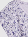 Moodo Lila Bluse mit floralem Muster und V-Ausschnitt Moodo