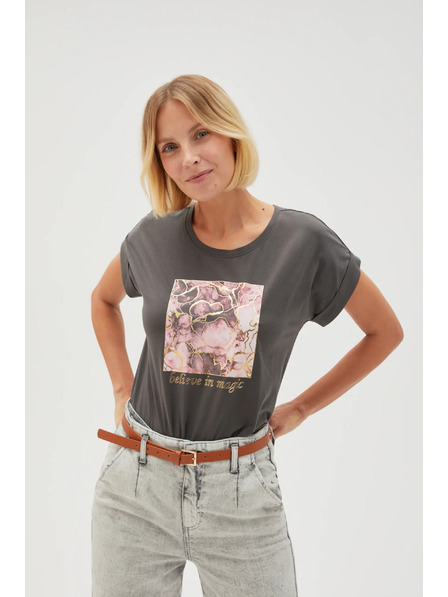 Moodo WOMEN'S TSHIRT L-TS-4630 GRAU Moodo