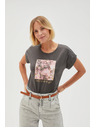 Moodo WOMEN'S TSHIRT L-TS-4630 GRAU Moodo