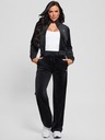 Guess Jeans Damen Schwarze Samt Gerade Hose von Guess Jeans