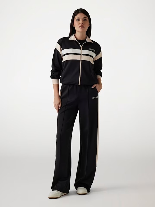 Guess Jeans Damen Schwarze Gerade Jogger Hose von Guess Jeans