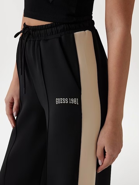 Guess Jeans Damen Schwarze Gerade Jogger Hose von Guess Jeans