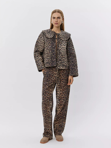Sofie Schnoor Beige-braune Damenhose mit Leopardenmuster Sofie Schnoor