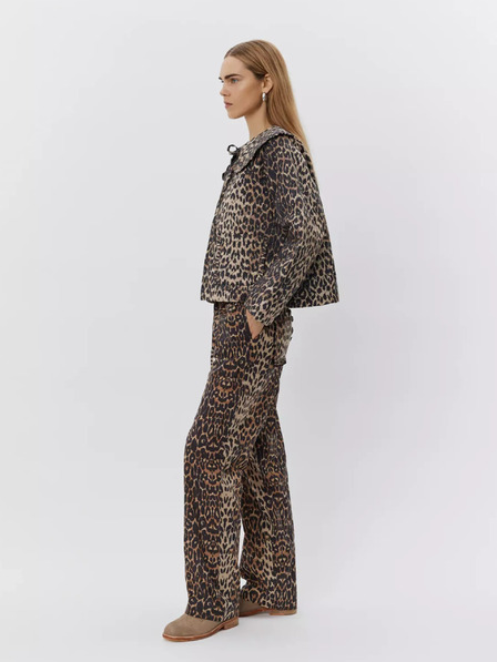 Sofie Schnoor Beige-braune Damenhose mit Leopardenmuster Sofie Schnoor