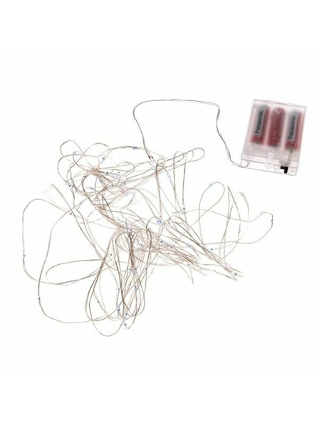 Casa de Engel LED Lichterkette 50 LEDs, kaltweiß, 0/100