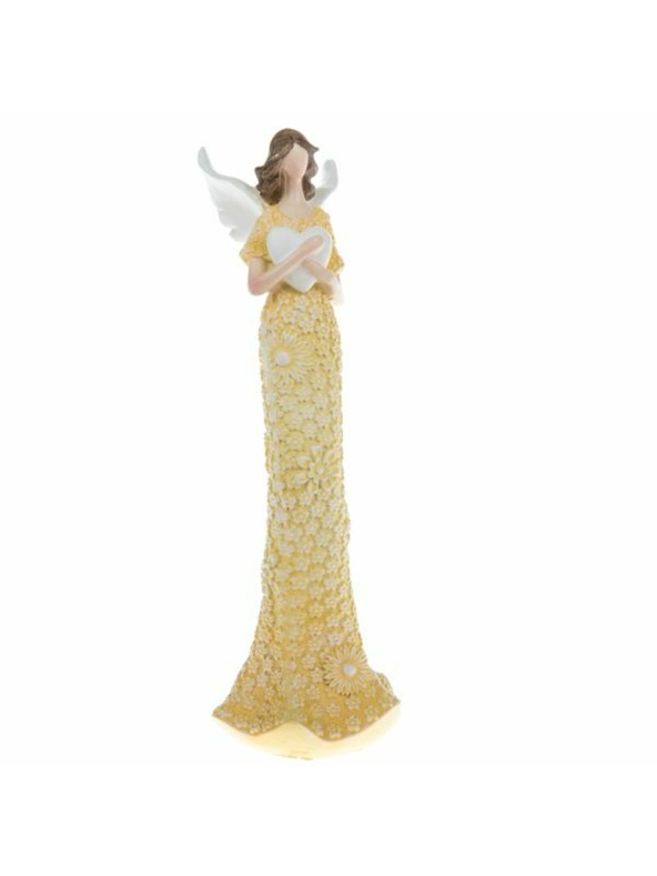 Casa de Engel Polyresin Engel mit Herz, 4/72