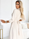 numoco Fließendes Shirtkleid mit Gürtel - beige Numoco SANDY