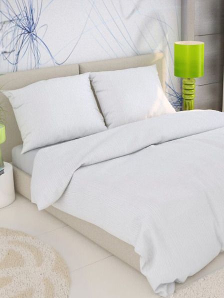 Kvalitex French Crepe Bedding 200x200, 70x90cm white Kvalitex