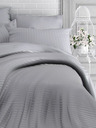 Kvalitex Satin-Bettwäsche mit Streifen, verlängert 140x220, 70x90cm HELLGRAU