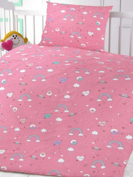 Kvalitex Baumwollbettwäsche Obláčky rosa