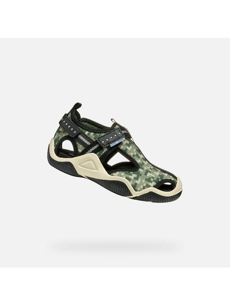 Geox Olivgrüne Jungen Sandalen Geox Wader