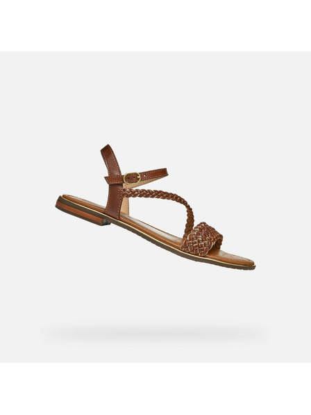 Geox Hellbraune Geox Sozy Plus Damensandalen