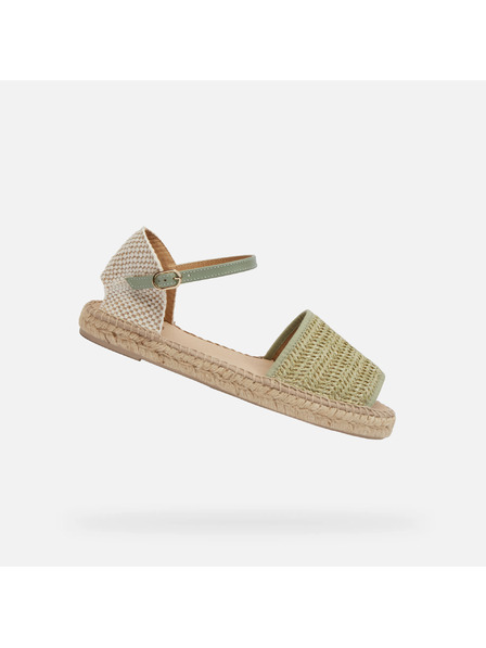 Geox Hellgrüne Damen-Sandalen Geox D Lampedusa