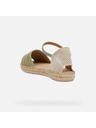 Geox Hellgrüne Damen-Sandalen Geox D Lampedusa