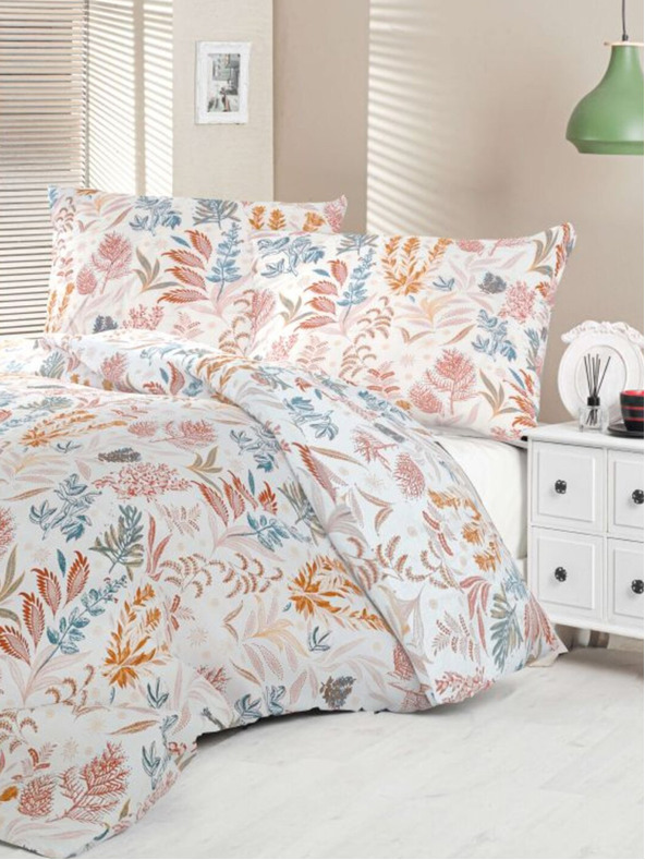 Kvalitex Satin French Bedding Luxury Collection 1+2, 220x200, 70x90cm Coral Garden Kvalitex