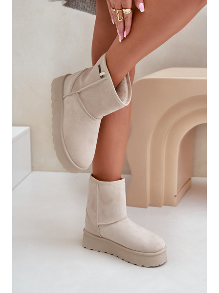 BIG STAR SHOES Damen Hochplateau Schnee Big Star Hellbeige